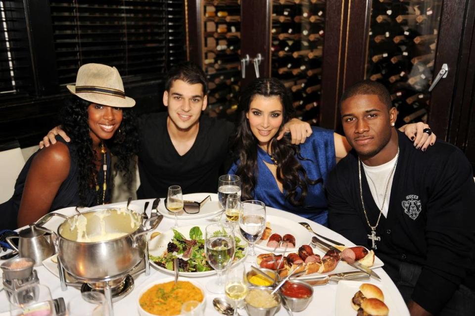 Oh, look, it’s Kelly Rowland, Rob Kardashian, Kim Kardashian and Reggie Bush on your average night at Prime 112.