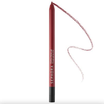 A gel lip liner with a creamy finish