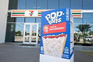 Kellogg Company and 7-Eleven, Inc. unveiled the World’s Largest Box of Toaster Pastries filled with Pop-Tarts in the parking lot of the 7-Eleven Store Support Center in Dallas, setting a new Guinness World Record. The box, filled with 1,331 lbs. of individual packages of toaster pastries, will be donated directly to the North Texas Food Bank (NTFB) Feeding Network—NTFB is a Feeding America member food bank.