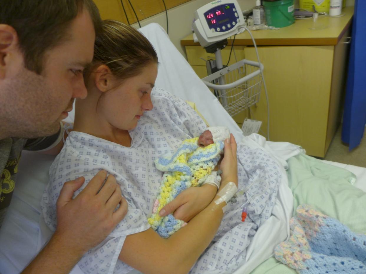 Lynette Parks holding her baby James (Lynette Parks)