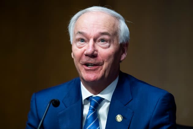 Arkansas Gov. Asa Hutchinson (R) testifies during a Senate Judiciary Committee hearing in June. He said this week that he regretted signing a law to ban mask mandates in his state.  (Photo: Tom Williams via Getty Images)