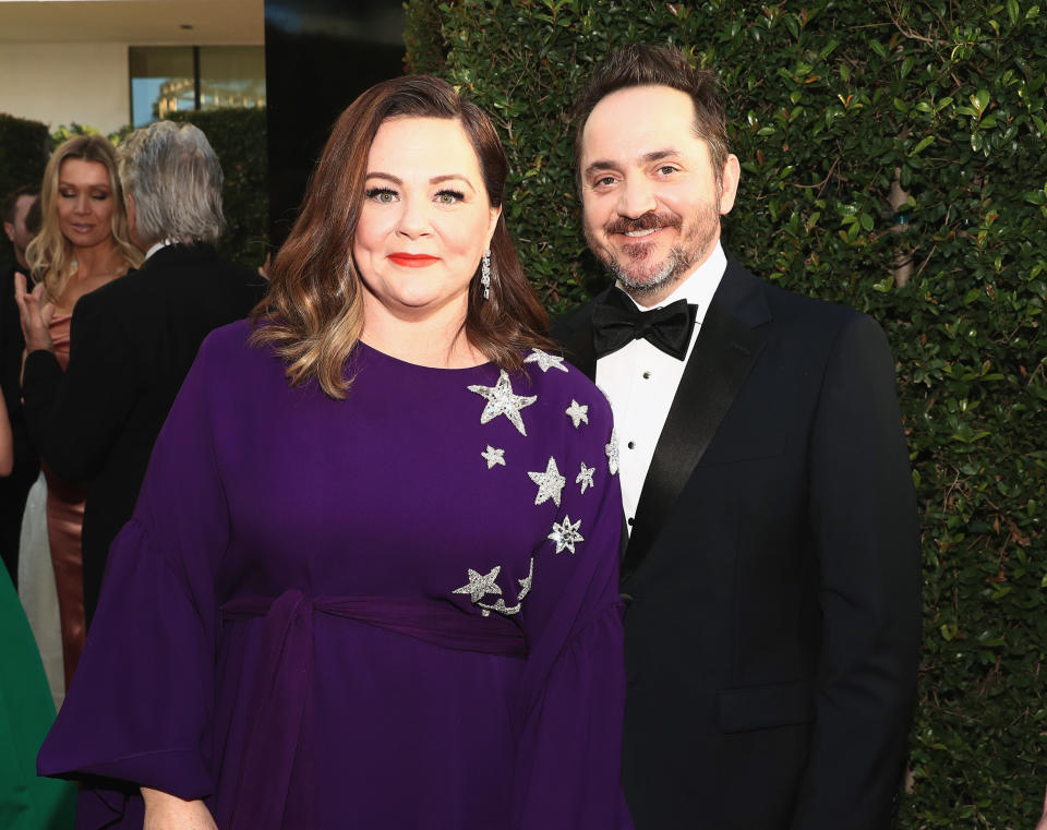 Melissa McCarthy and Ben Falcone arrive to the 76th Annual Golden Globe Awards held at the Beverly Hilton Hotel on January 6, 2019.