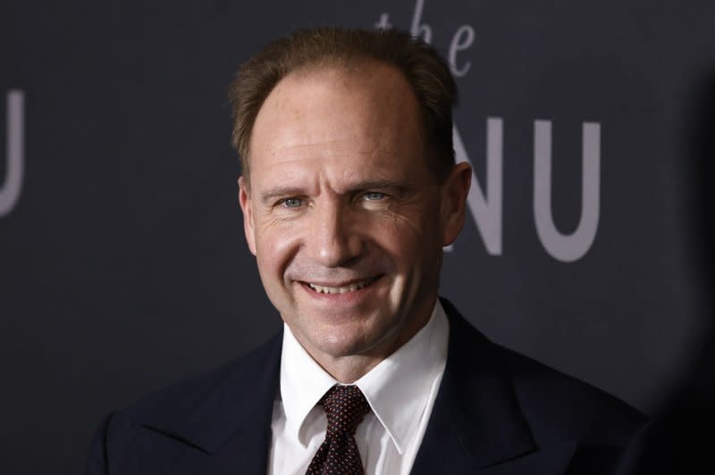 Ralph Fiennes arrives on the red carpet at the premiere of "The Menu" at AMC Lincoln Square Theater on November 14, 2022. The actor turns 61 on December 22. File Photo by John Angelillo/UPI
