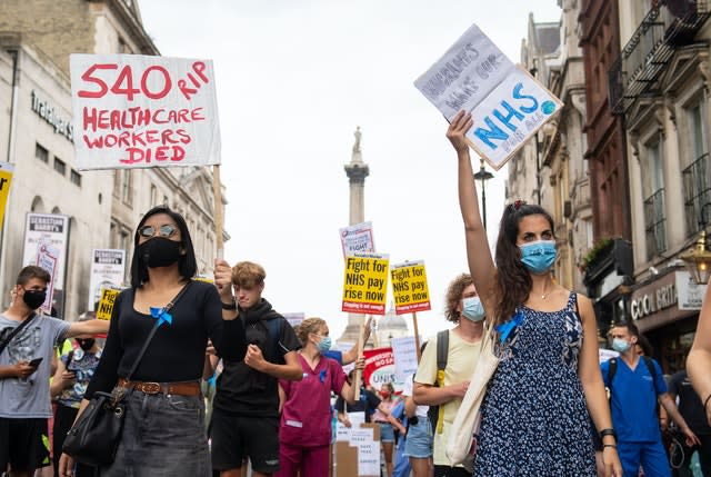 NHS national pay protest