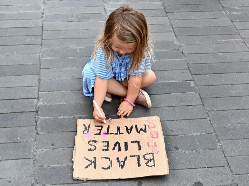 black lives matter protests george floyd racism police new york children