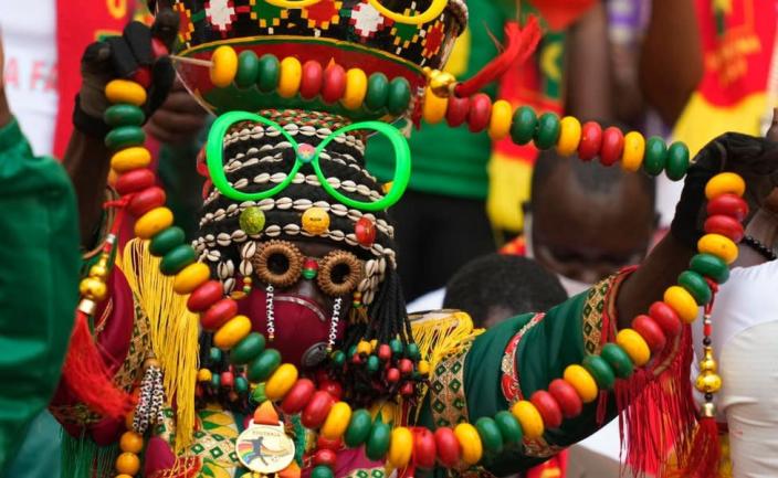 Fans during Cameroon against Burkina Faso, African Cup of Nations, at Paul Biya Stadium on January 9, 2022