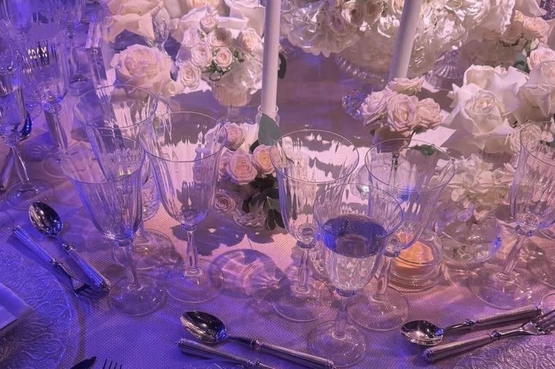 Beautifully decorated tables were waiting for the guests at the reception