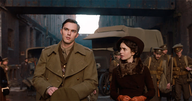 Nicholas Hoult and Lily Collins in Tolkien (Credit: Fox Searchlight)