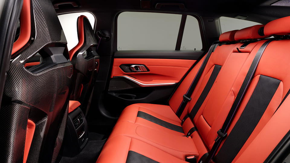 The back seat of the Inside the 2023 M3 Touring