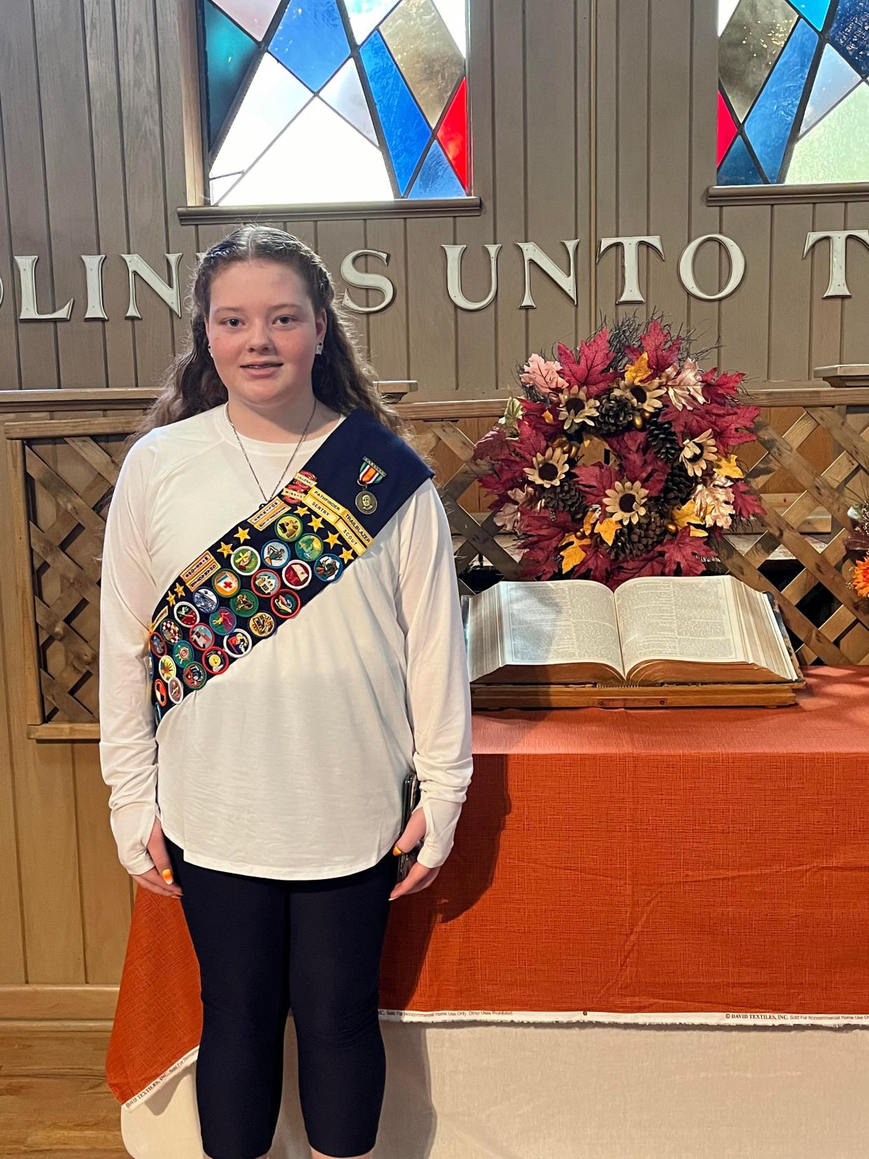Maci French of Sebring received the Phineas F. Bresee Medal on Oct. 15 from Sebring First Church of the Nazarene.