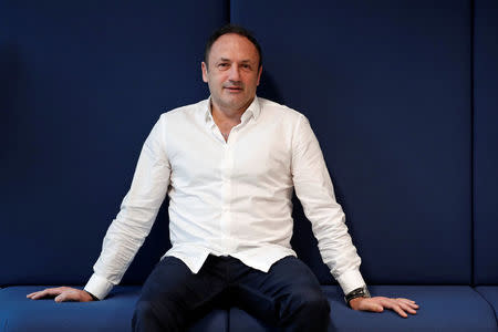 Ludovic Le Moan, chief executive officer of French start-up Sigfox, poses before a news conference in Paris, France, February 14, 2018. REUTERS/Benoit Tessier