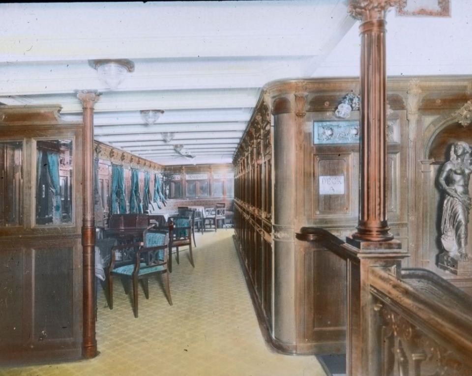 staircase to deck a of the rms titanic