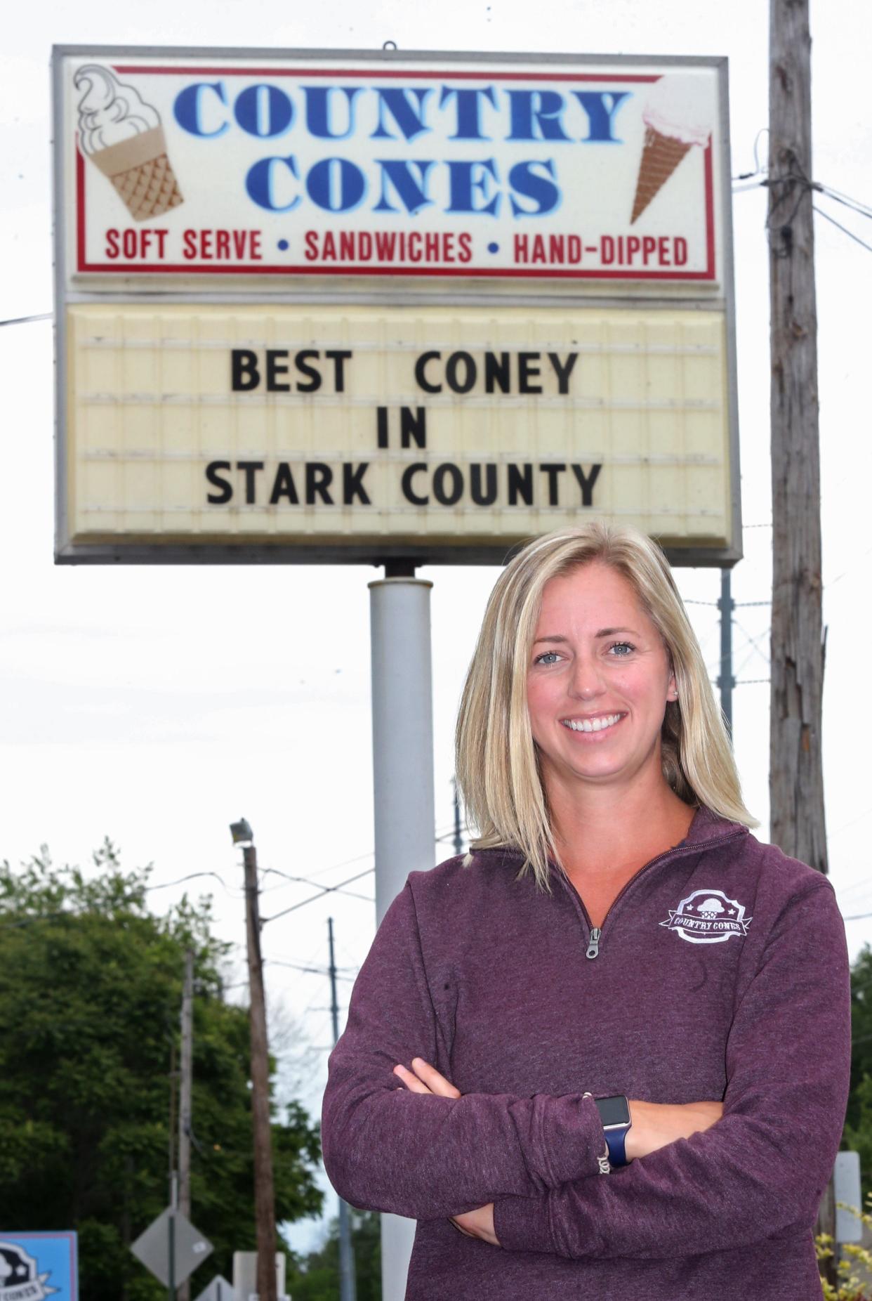 Emily Miller is one of the owners at Country Cones, a popular eatery and ice cream shop in Plain Township. Country Cones claims to have the "Best Coney in Stark County."