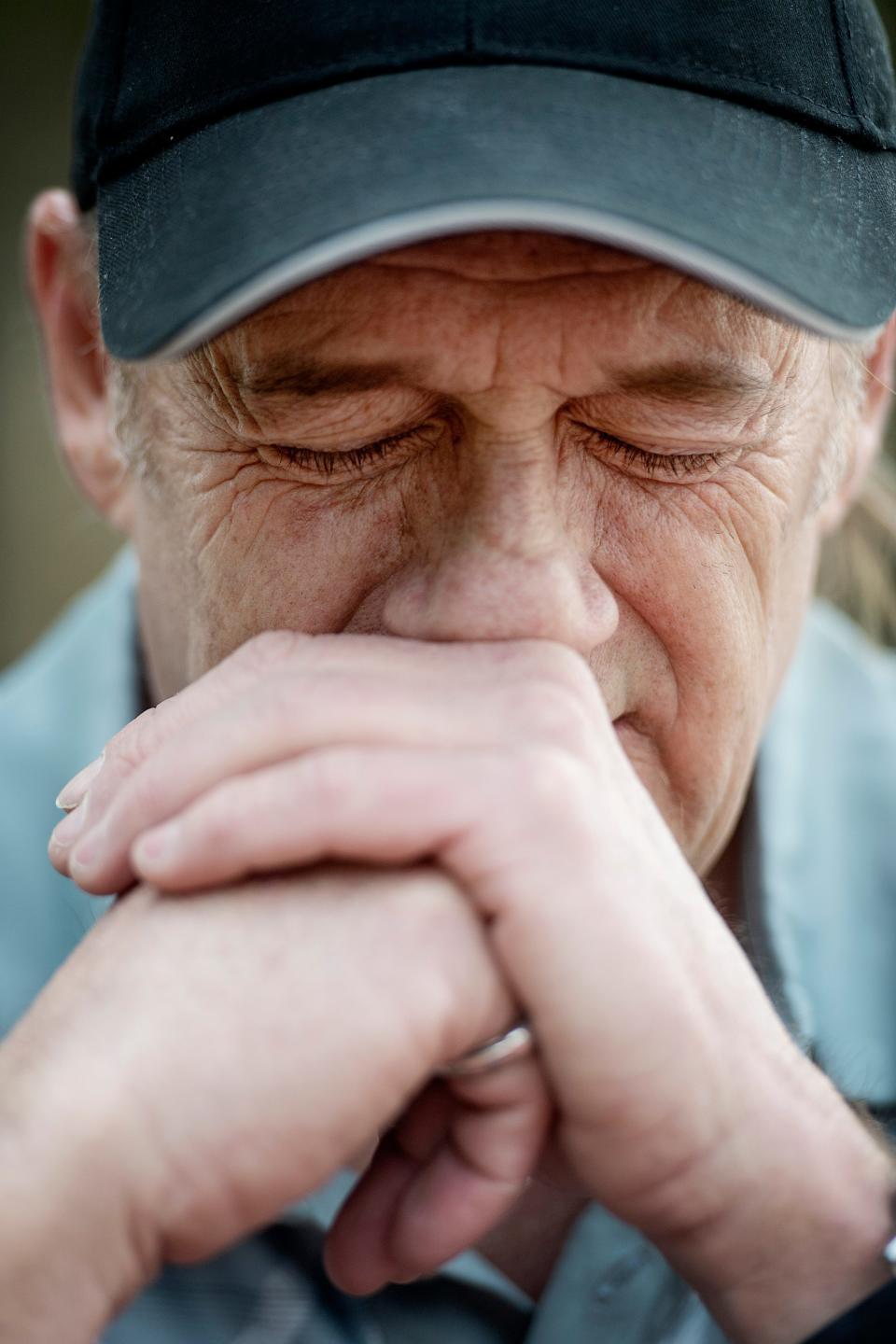 Eric Hall closes his eyes as he thinks back to what year he became homeless March 30, 2022 in East Asheville. Hall concluded it was 2020 when he found himself without housing.