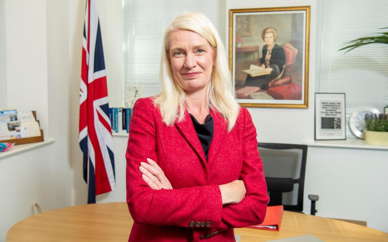 Amanda Milling in her office - Paul Grover for the Telegraph