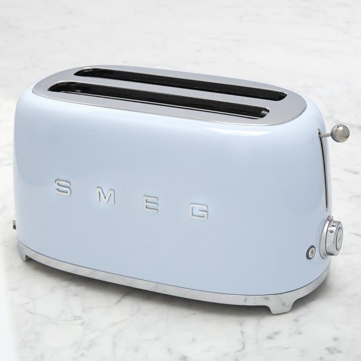 <p><a href="https://go.redirectingat.com?id=74968X1596630&url=https%3A%2F%2Fwww.williams-sonoma.com%2Fproducts%2Fsmeg-4-slice-toaster&sref=https%3A%2F%2Fwww.townandcountrymag.com%2Fstyle%2Fhome-decor%2Fg44592759%2Fbest-kitchen-gifts%2F" rel="nofollow noopener" target="_blank" data-ylk="slk:Shop Now;elm:context_link;itc:0;sec:content-canvas" class="link rapid-noclick-resp">Shop Now</a></p><p>4-Slice Toaster Pastel Blue</p><p>$219.95</p><p>williams-sonoma.com</p>