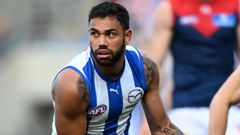 No AFL coach has publicly said Tarryn Thomas should be refused another opportunity to play in the competition when his suspension ends ahead of the 2025 season. Picture: Steve Bell / Getty Images