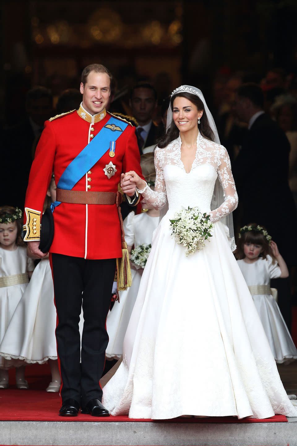 Prince William and Kate Middleton, Duchess of Cambridge on their wedding day