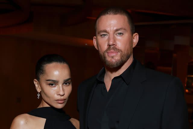 <p>Matt Winkelmeyer/Getty</p> ZoÃ« Kravitz and Channing Tatum in March 2024