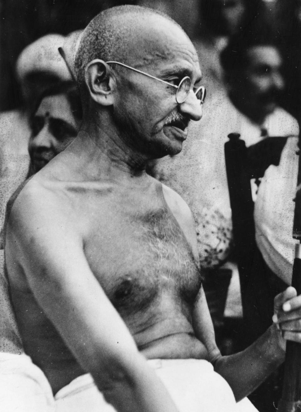 Mohandas Karamchand Gandhi (1869  30 January 1948) preeminent leader of Indian independence movement in British-ruled India. (Photo by: Universal History Archive/Universal Images Group via Getty Images)