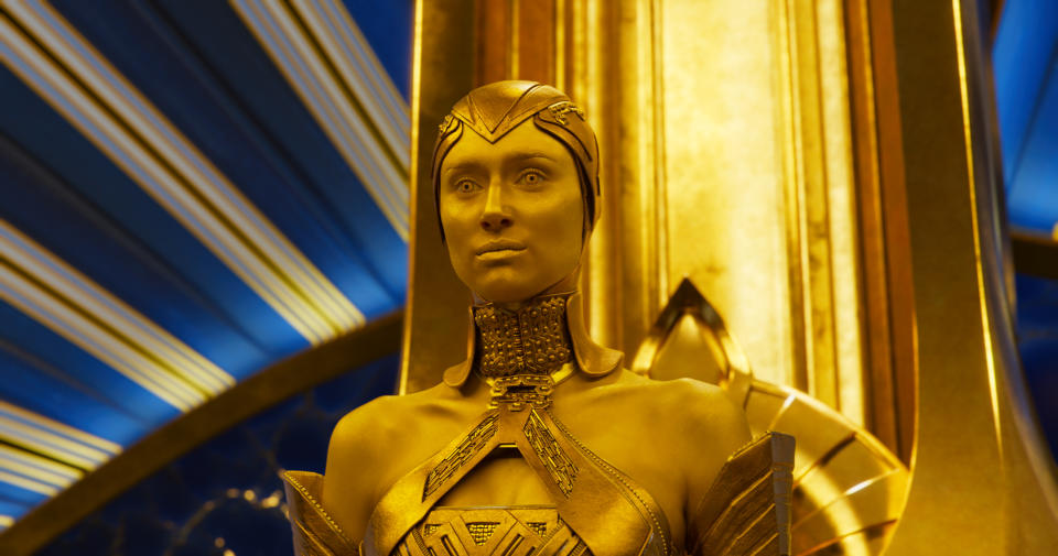 Elizabeth Debicki as Ayesha in Guardians Of The Galaxy Vol. 2