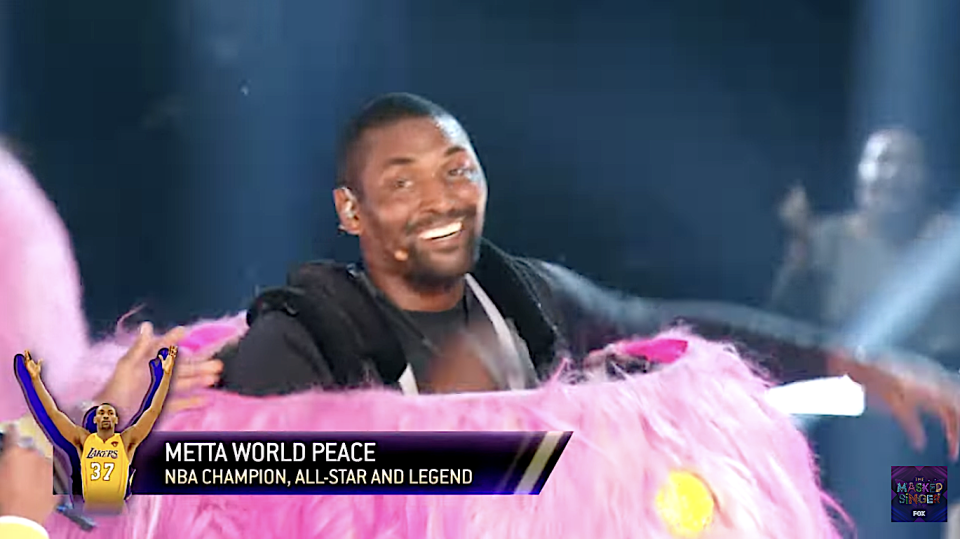 Metta World Peace, aka Metta Sandiford-Artest, is the Cuddle Monster on 'The Masked Singer.' (Fox) 