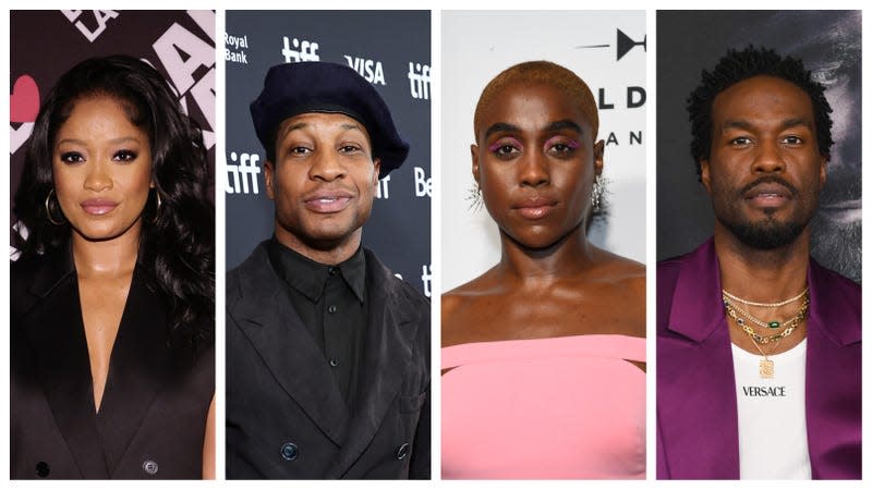 Keke Palmer, left; Jonathan Majors, Lashana Lynch, and Yahya Abdul-Mateen II.