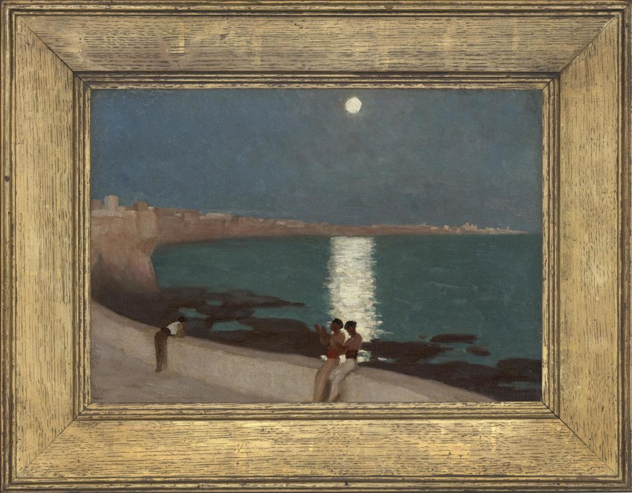 <span>Frederic Leighton, Bay of Cadiz, Moonlight, c. 1866, will go on display this November</span><span>Photograph: Image courtesy of Christie’s.</span>