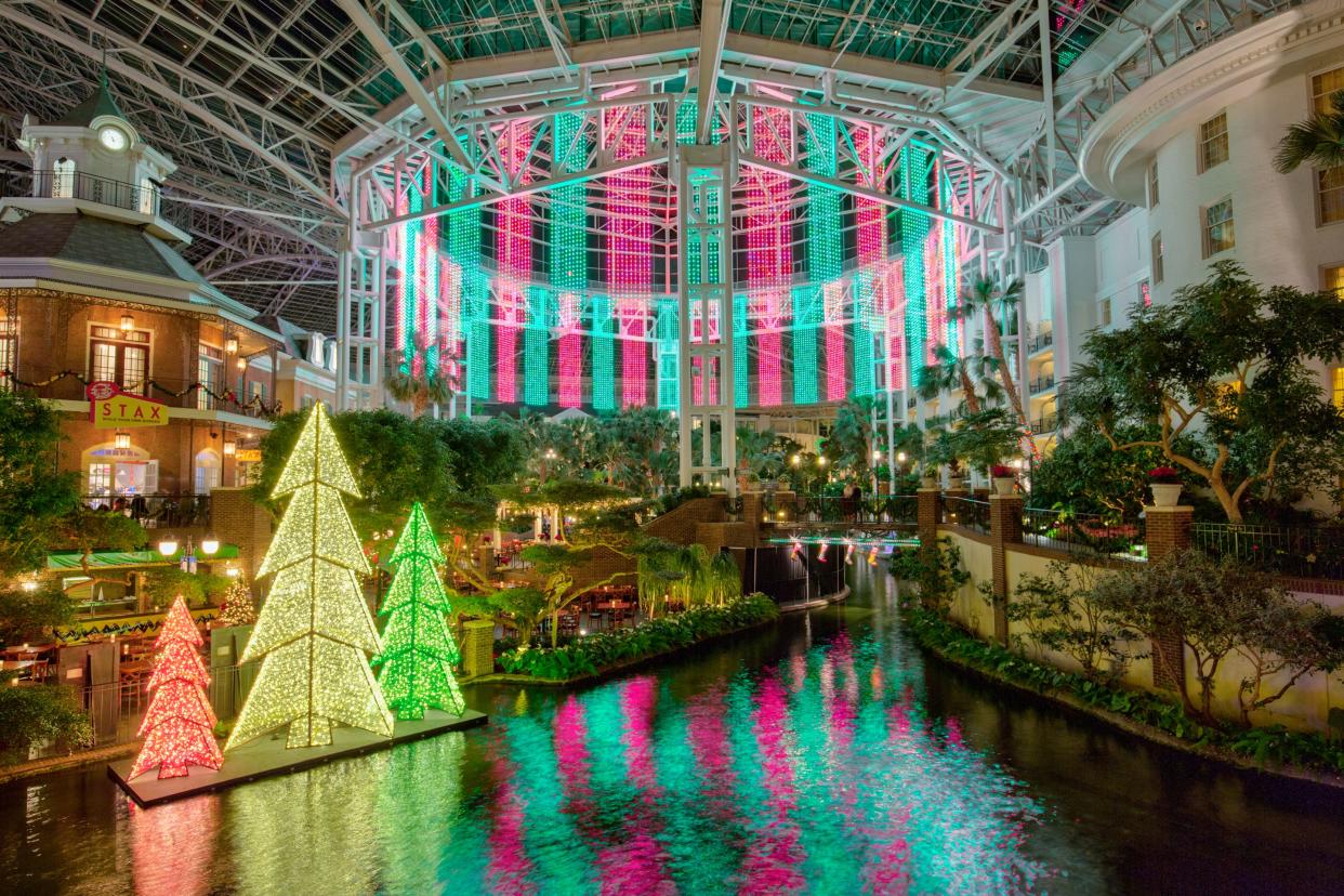 Gaylord Opryland's Delta Atrium is all lighted up for A Country Christmas.