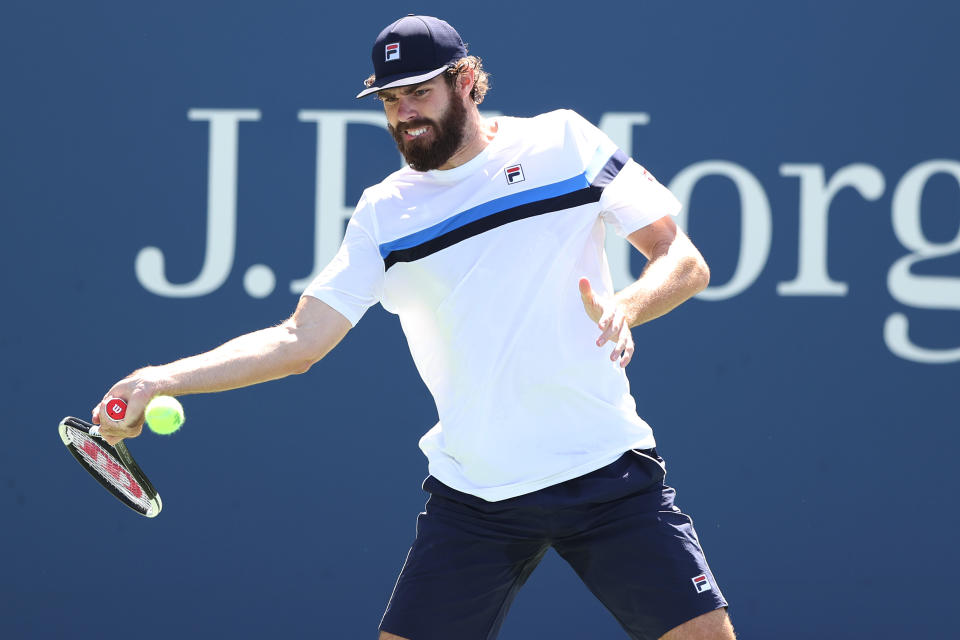 Opelka en acción durante este US Open. (Foto: Elsa / Getty Images).