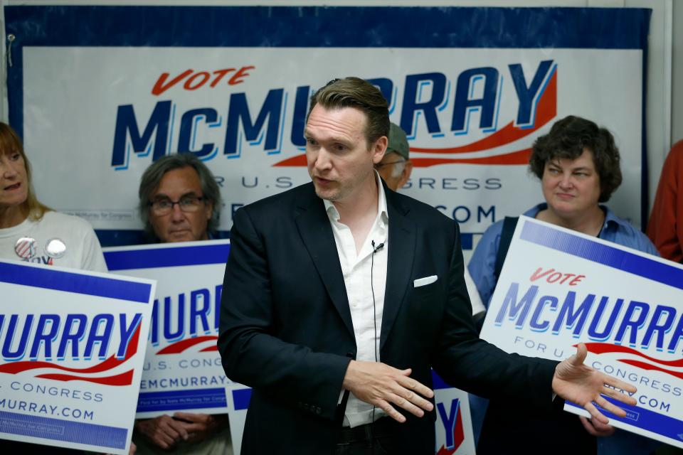 Nate McMurray, the attorney for Jerrod Jones in a lawsuit against the city of Rochester and the defendant in a defamation lawsuit by Nicholas Nicosia, shown during his Congressional campaign in 2019.