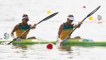 Lachlan Tame and Ken Wallace have cruised into the men's K2 1000m semi-final after finishing second, behind Serbia.