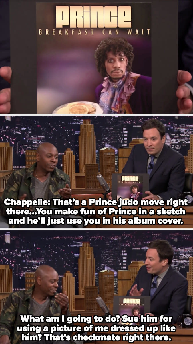 Chappelle talking about Prince using him in his album cover