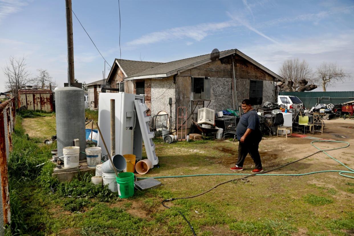 Lorenzo Chapa at his home in the Tombstone neighborhood in Fresno County.