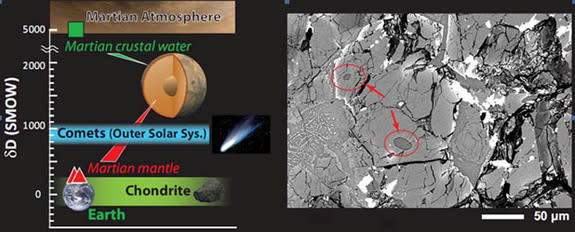 A study published in November 2012 that analyzed Martian meteorites found that Earth and the Red Planet share similar formation histories.