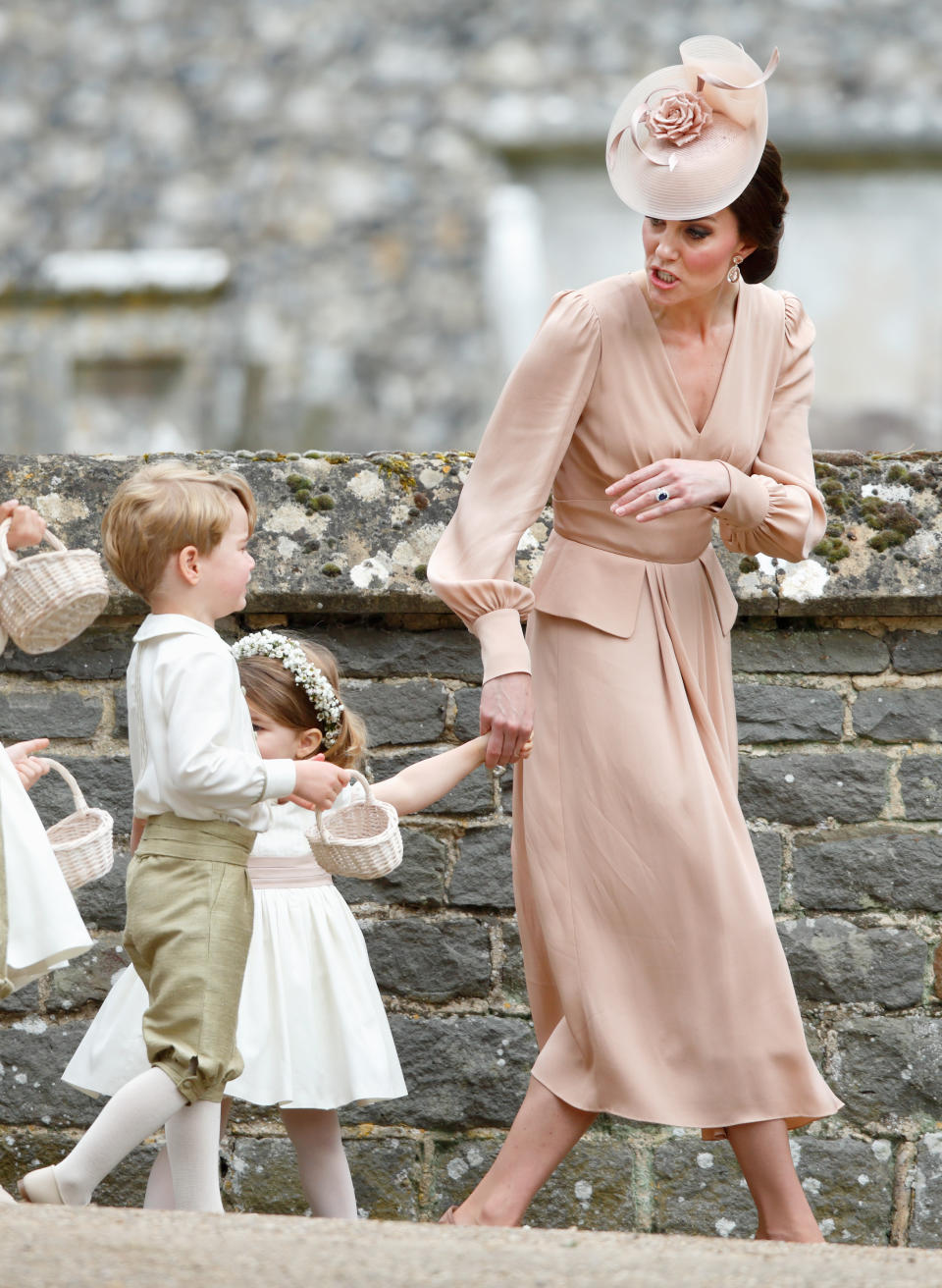 <p>Remember when the Duchess of Cambridge was forced to tell George off for having a tantrum at sister Pippa Middleton’s wedding? Source: Getty </p>