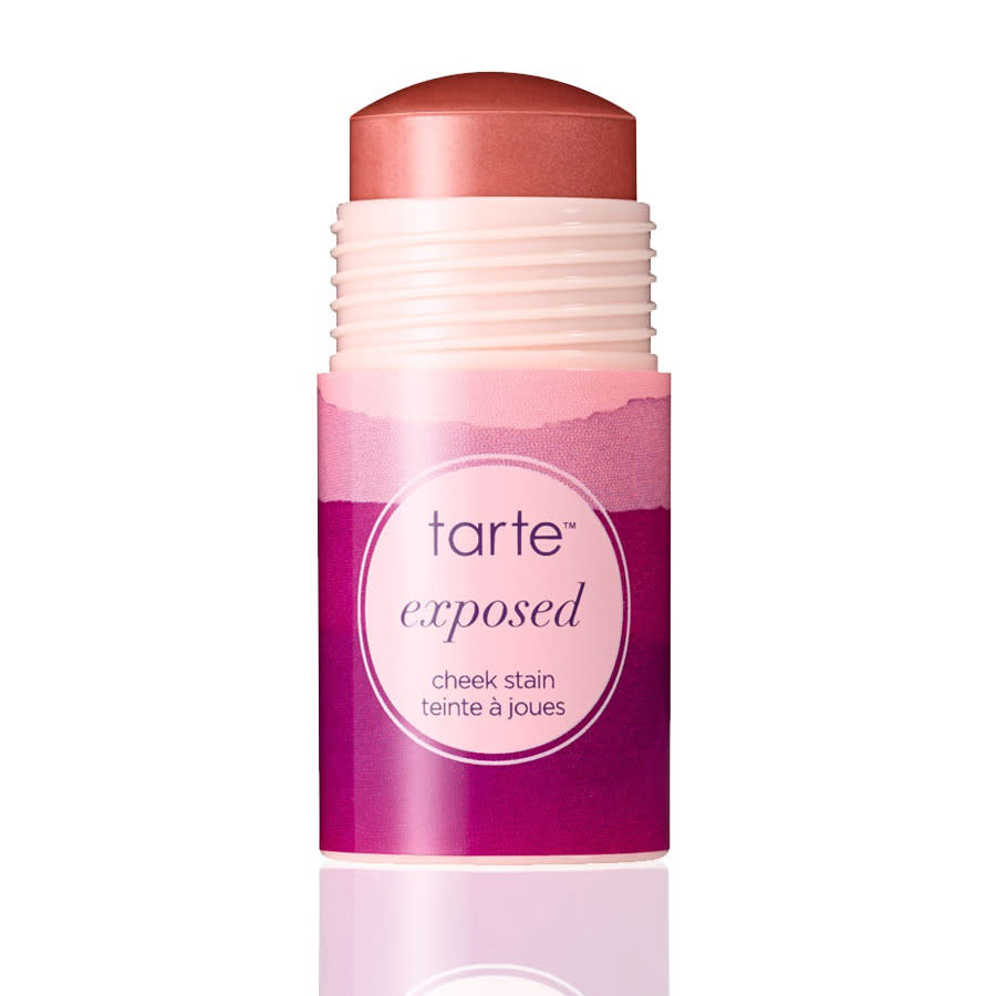 <p>A stain has longer staying power than powder. Just dab on and blend in for a natural-looking flush.<br><a rel="nofollow noopener" href="http://tartecosmetics.com/tarte-shop-cheek-stain" target="_blank" data-ylk="slk:TarteCosmetics;elm:context_link;itc:0;sec:content-canvas" class="link ">TarteCosmetics</a>, $30<br>(Photo: Tarte Cosmetics) </p>
