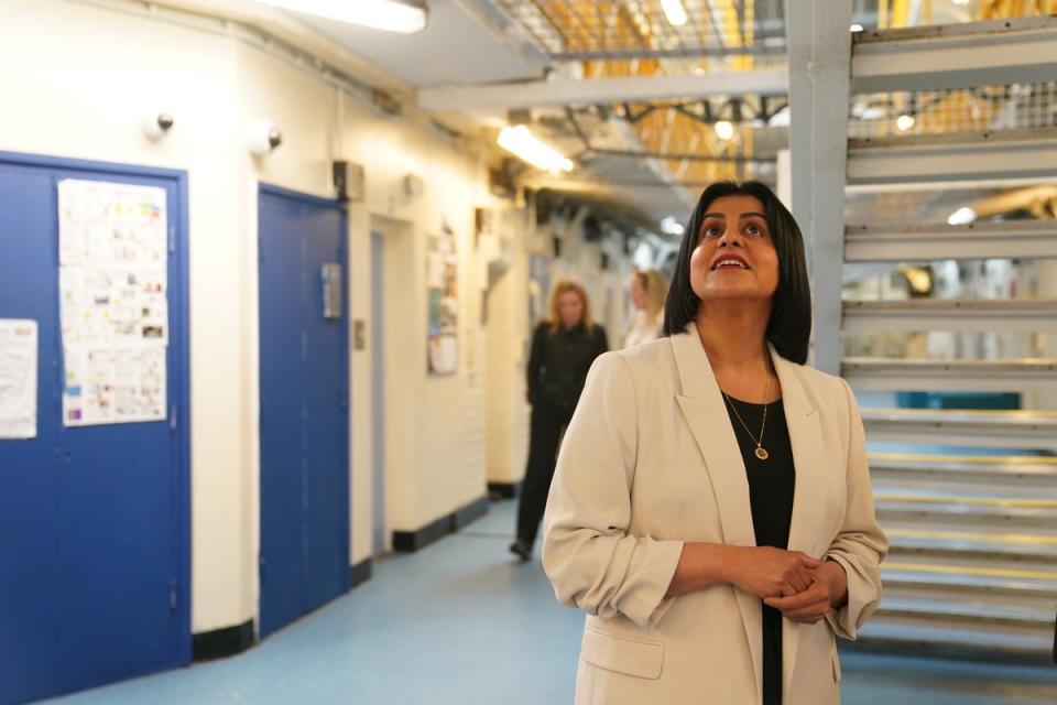 Shabana Mahmood visited HMP Bedford and HMP Five Wells on Friday (Joe Giddens/PA Wire)