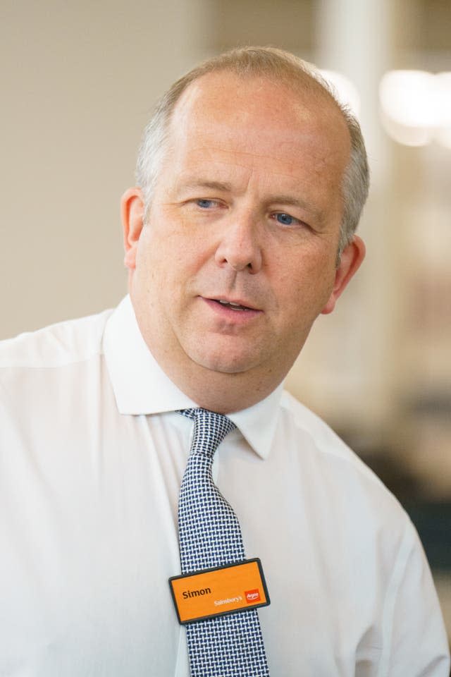 Sainsbury’s chief executive officer Simon Roberts (Dominic Lipinski/PA)