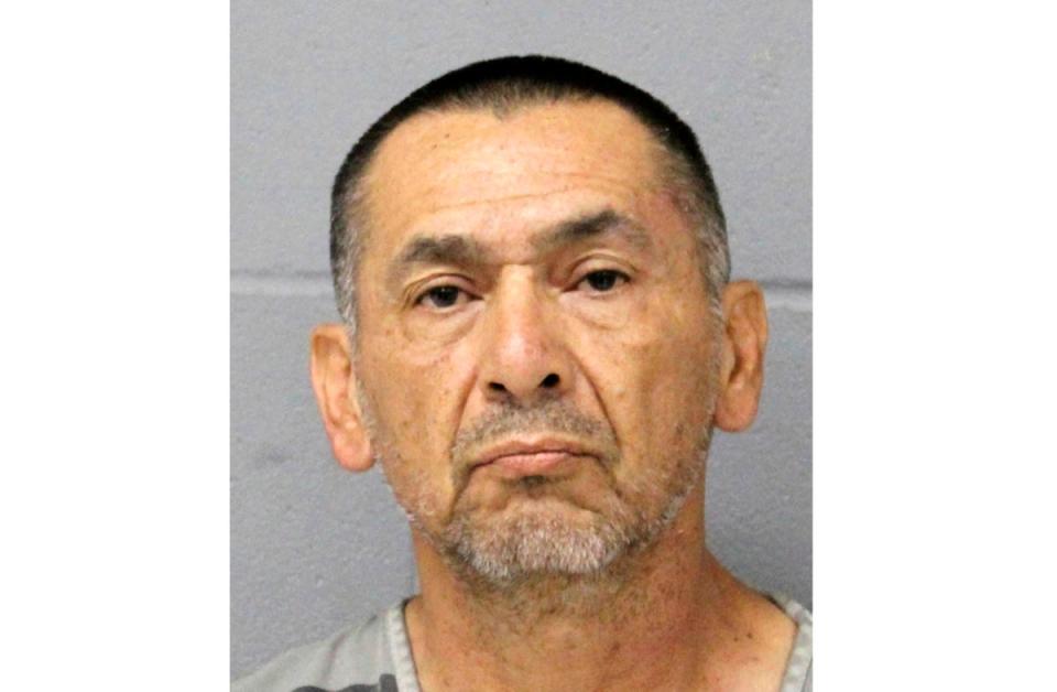 Raul Meza Jr is accused of murdering Gloria Lofton at her Austin home in 2019 (AP)