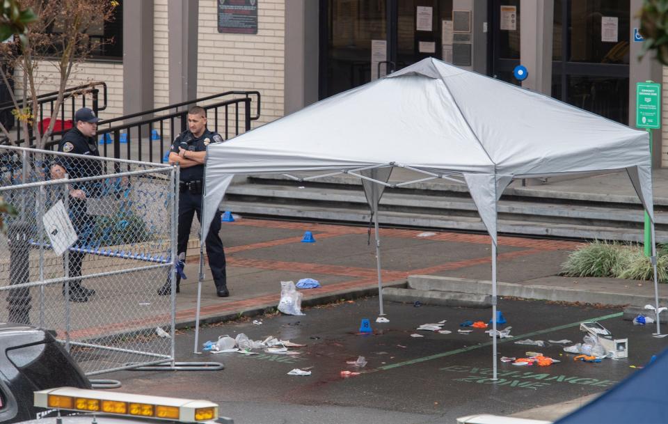 According to reports, a man began shooting outside Stockton Police Department headquarters on Market Street between Center and El Dorado streets in downtown Stockton at about 8:30 p.m. Wednesday. The man was fatally shot by police. No officers were injured in the attack.