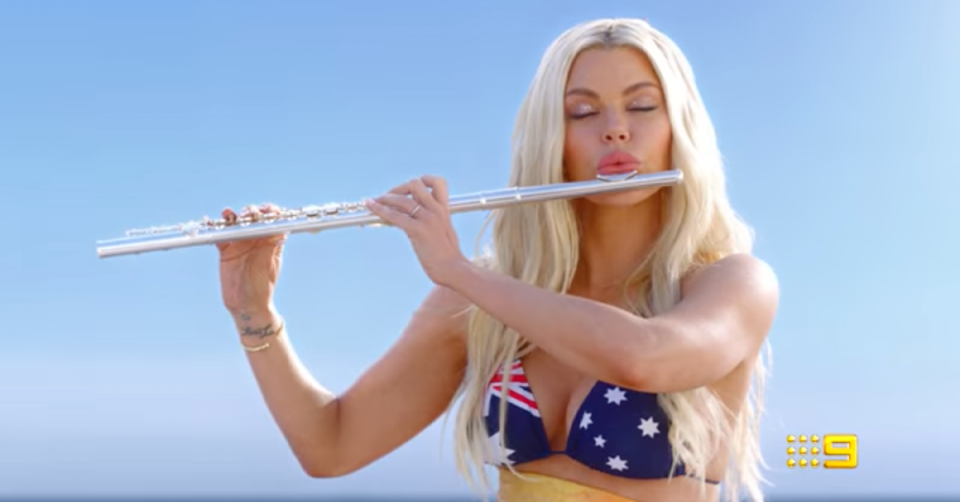 Sophie Monk as a mermaid in the Love Island trailer.