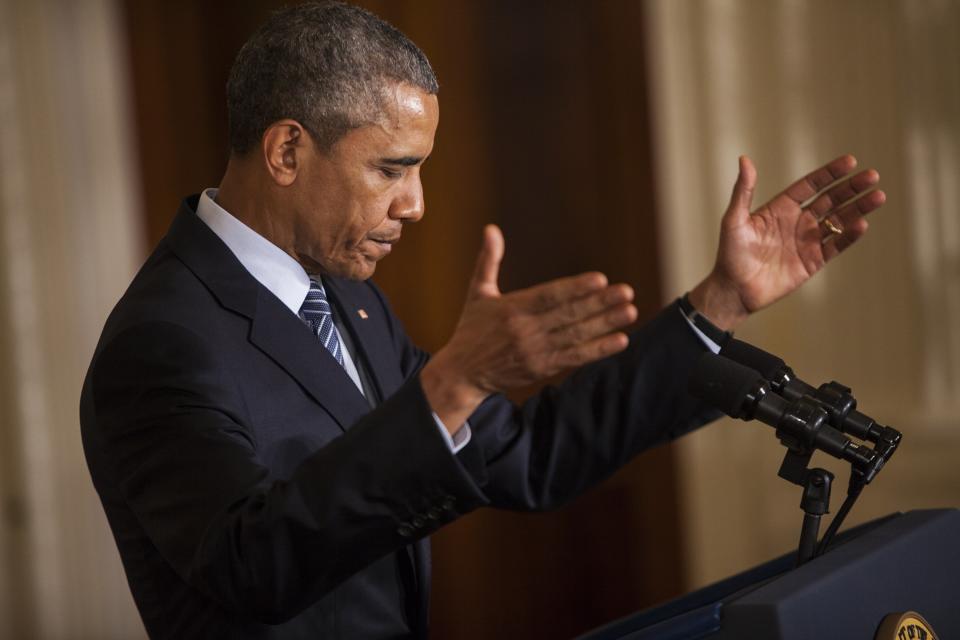 President Barack Obama announces his Clean Power Plan to combat Global Warming at the White House in Washington on Aug. 3, 2015. (Photo: Samuel Corum/Anadolu Agency/Getty Images)