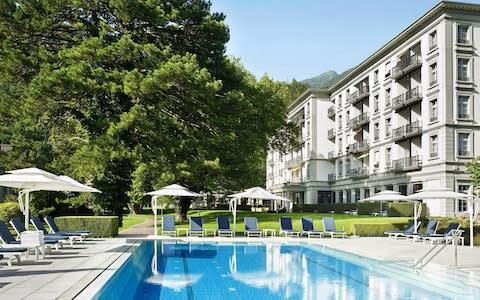 Bad Ragaz has an enormous spa, indoor and outdoor pools, good food, and the glory of the mountains around