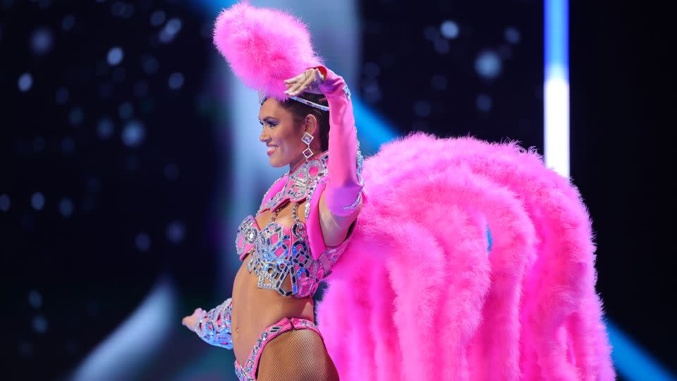 True to form for the competition, Miss France ventured into Moulin Rouge's costume department. - Hector Vivas/Getty Images