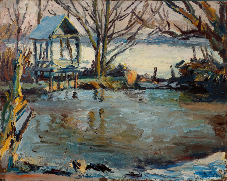 Duncan Grant, Pond in Winter, Charleston ( Philip Mould & Company)