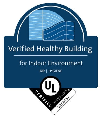 The Grand Hyatt Seoul achieved the UL Verified Healthy Building Mark for Indoor Environment issued by UL Solutions. To receive this verification, UL Solutions assessed the Grand Hyatt’s indoor air and water quality, building cleanliness, lighting and acoustics. UL Solutions also confirmed that policies and plans have been developed and enacted to support the continual advancement of overall indoor environmental quality. (Graphic: Business Wire)