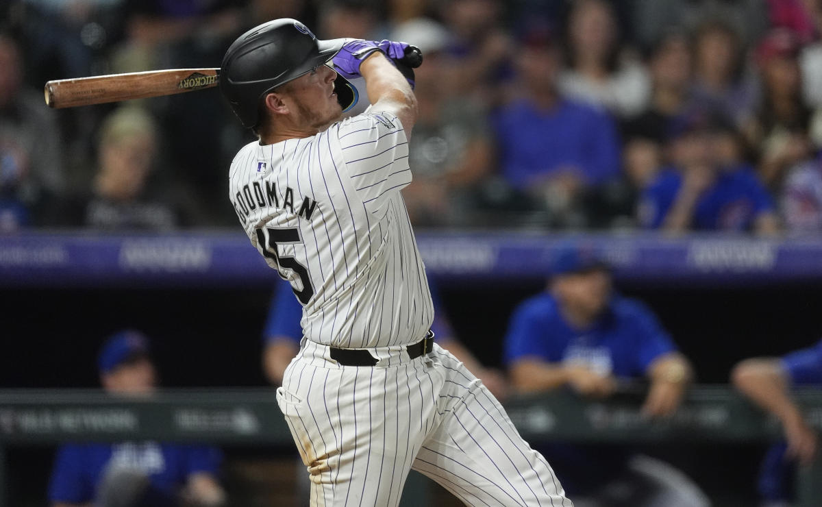 Hunter Goodman homers twice, including late tiebreaking slam, and Rockies beat the Cubs 9-5