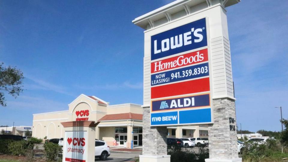 Signage at Creekside Commons shopping center, 8740 U.S. 301 N., Parrish, shown Nov. 17, 2022, identifies some of the stores planned there. James A. Jones Jr./jajones1@bradenton.com