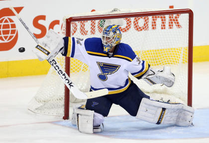 Allen shows all the signs of developing into a star NHL goalie for the Blues. (USA Today)